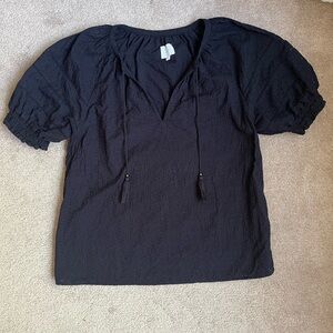 Sundays eyelet navy tassel blouse 2 (medium)